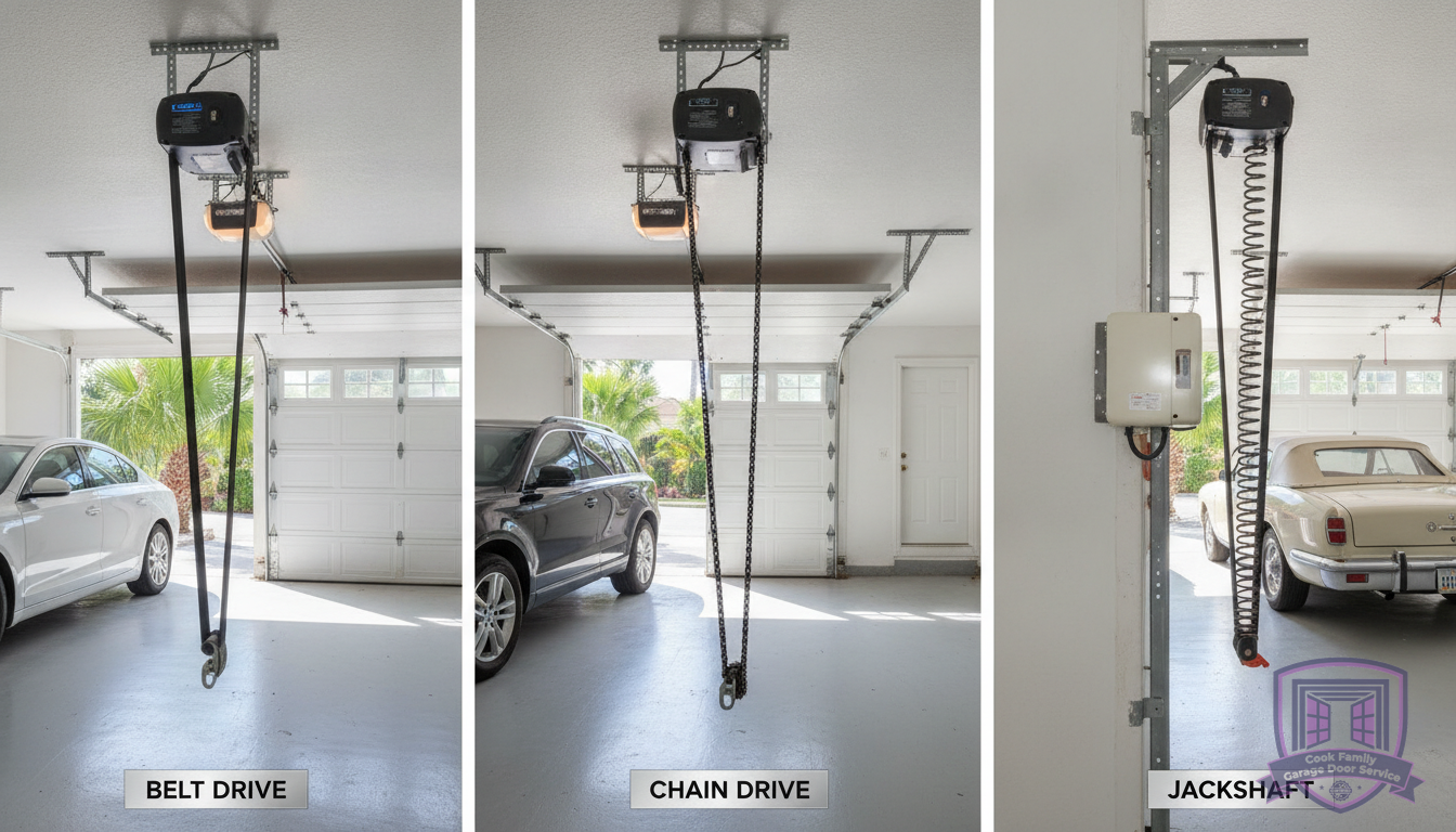 Belt-Drive vs. Chain-Drive vs. Jackshaft Openers: Which Is Best for Your Naples Home?